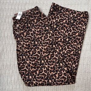 Aerie Leopard Print Wide-Leg Pants